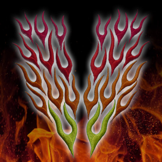 炎（ファイアー）刺繍 F-3