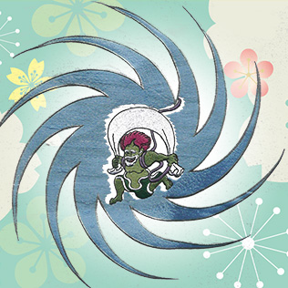 伝統刺繍 風神1 FUUJIN IM-1