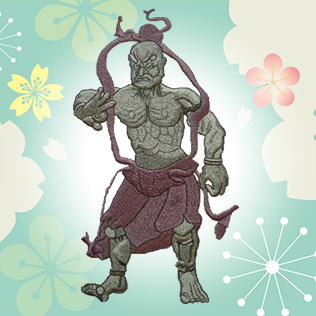 伝統刺繍 仁王像 NIOU IM-4